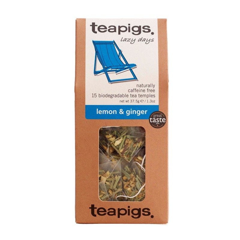 teapigs Lemon & Ginger Herbal Tea Bags Made With Whole