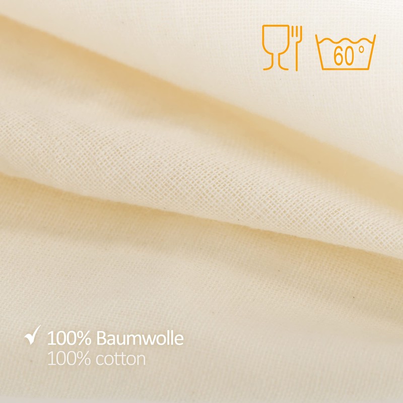 Robin Goods® 3 x Cotton Nut Milk Bags, Multi-Purpose Straining