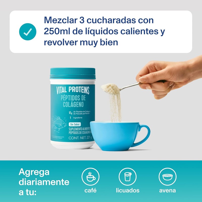 Vital Proteins Péptidos de Colágeno Marino Sin Sabor 221g