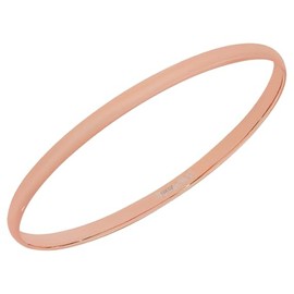 Bangle Real 18Kt Rose Gold Filled Solid 3mm Ladies Large Sz 70mm Cuff Bracelet