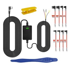 Dash Cam Hardwire Kit, Type C USB Hard Wire Kit 12V-24V to 5V Hardwire Kit 24H Parking Monitoring with Low Voltage Protection