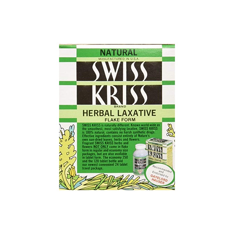 Modern Products Swiss Kriss Herbal Laxative Flake, 3.25 Ounce -