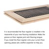 Homewell White Oak Wood Floor Register, Flush Mount Vent with