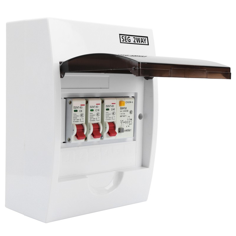 Fuse Box 2 Way 40A 30mA RCD + 2 MCB