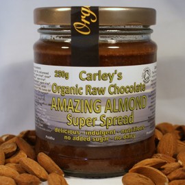 (10 PACK - Carley's - Org Raw Choc Almond Spread | 250g | 10 PACK BUNDLE