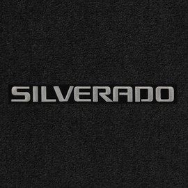 Lloyd Mats Custom-Fit Carpeted Floor Mats Premium Luxury Car Floor Liners for Chevy Silverado HD 2500/3500 DBL or Crew 2020-ON LogoMat Charcoal (New Body) - 2PC Silverado Letters