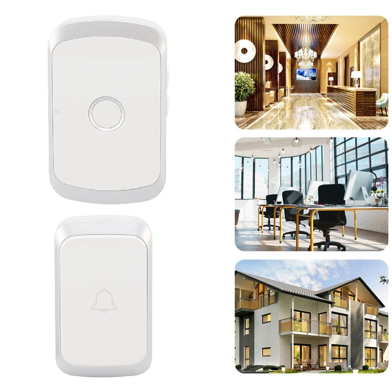 Wireless Doorbell with 36 Chimes 4 Volume Level LED Flashing