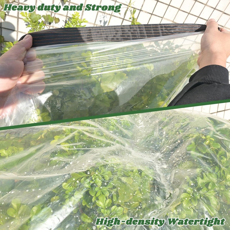 Clear Tarps with Grommets,Clear Plastic Tarps Heavy Duty Waterproof with