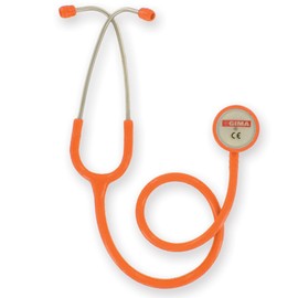Gima - Classic Double Head Adult Ducophone Stethoscope with Stainless Steel Gazebo and Headband with Double Internal Spring, Orange, 32532