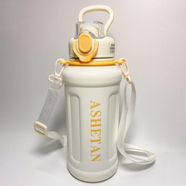 ASHETAN Large Capacity 32oz Insulated Cup, 316 Stainless Steel Water Bottles With Straw And Lifting Rope, Portable For Sports And Travel