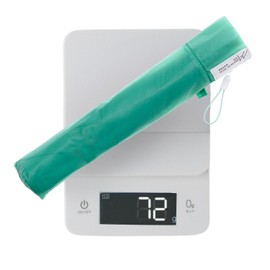Magical Tech 10256 Ultra Lightweight 2.5 oz (72 g), Folding Umbrella, Large Diameter 34.3 inches (87 cm), Hand Opening, Easy to Open and Close, Plain, Unisex, Lightweight, 21.7 inches (55 cm), Mint Green