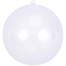 NOLITOY Plastic Balls, Clear Hollow Balls, Acrylic Spheres, Ornaments, Spheres, Ornaments, Fillable, Storage, Decoration, 5.9 inches (15 cm)