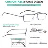 Eyekepper 5-Pack Stainless Steel Frame Half-eye Style Reading Glasses Readers