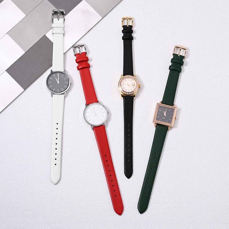 WOCCI 14mm Watch Strap with Gold Buckle, Elegant Genuine Leather