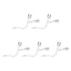 sourcing map 10Sets 8mm Leather Cord End Caps with Lobster