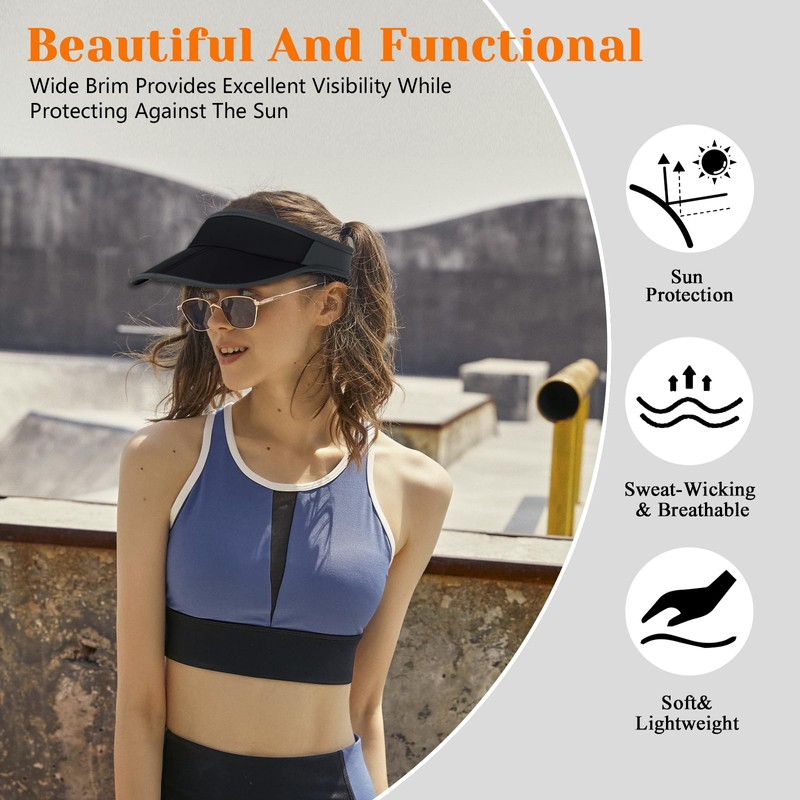 YAMEIZE Sun Visor Cap Women Men Sun Protection Head Sun