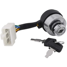 6 Wire Ignition Key Switch, Remote Starter Switch with 2 Keys for 2.5-6.5KW 188F Gas Generator, Generator Start Switch