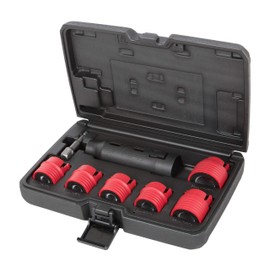 Steelman 8-Piece Automotive Wheel Stud Cleaner Tool Set for Removing Rust and Debris, Includes 1/4-inch Hex to 1/2-inch Square Adapter to Allow for Use with Drills and Pneumatic Tools