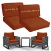 Deep Outdoor Seating Patio Cushion Set Covers Replacement, 4PCS Durable
