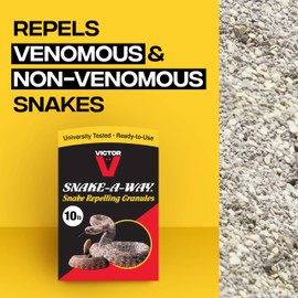 Victor VP364B-10 Snake-A-Way Outdoor Snake Repelling Granules 10LB Repellent - Repels Againts Poisonous and Non-Poisonous Snakes