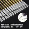 Hex Shank Drill Bit Set, 19Pcs Titanium Twist Drill Bit
