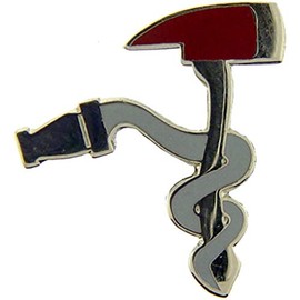 EagleEmblems P06182 PIN-FIRE,Axe,Hose (1'')