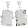 Star Wing-Shaped Photocard Holder Keychain - Acrylic Badge Holder with