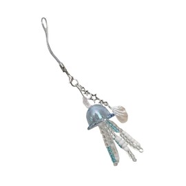 PEILINZE Cell Phone Charm, Pretty Jellyfish Pendant, Handmade Beads, Cell Phone Charm, Portable Fashion Accessories for Girls, Trendy Women Accessories