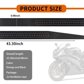 2PCS 3.6Ft Wrap-Around Motorcycle Grips,Anti-Slip Motorcycle Handlebar Grips with Air Vent Holes,Universal & Shock-Absorbing Dirt Bike Accessories for Motorcycles & Bikes