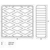 BGS 7037 Rubber Pad for Lifting Platforms 116.5 x 116.5