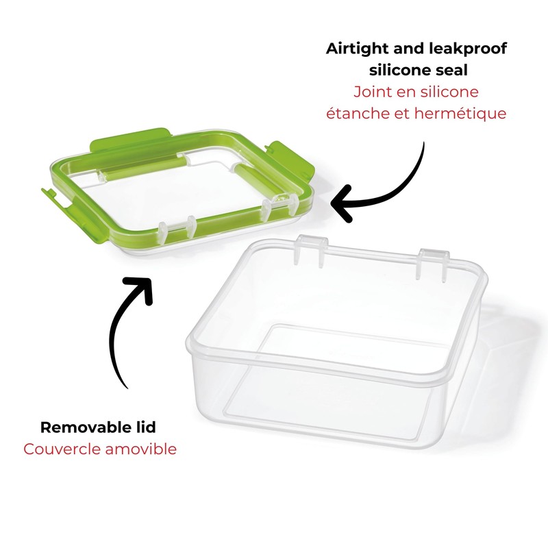 STARFRIT Easy Lunch Square Double Sandwich Container - 32oz/946ml -