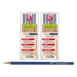 Pica Dry Lead Set - 20 Pieces Replacement Leads Graphite Hardness H - Ideal for Carpenters