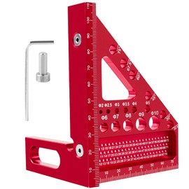 RHAFAYRE Zimmermannswinkel Multifunktional, 22.5-90 Winkelmaß Aluminiumlegierung, Hochpräzises Layout-Messwerkzeug, 3D-Gehrungswinkel Anreisswerkzeug für Tischler, Ingenieur, Zeichnung besondere