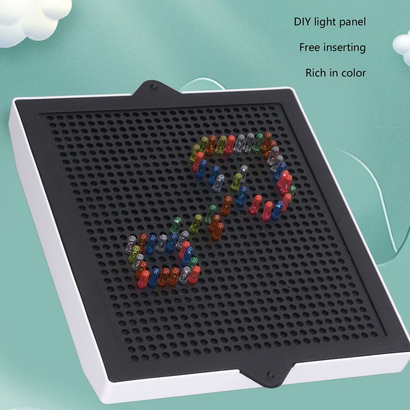Kids DIY Inserting LED Lamp Multi Flashing Modes Develop Intelligence