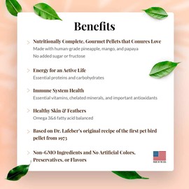 Conure Tropical Fruit Gourmet Pellets 1.25 lb