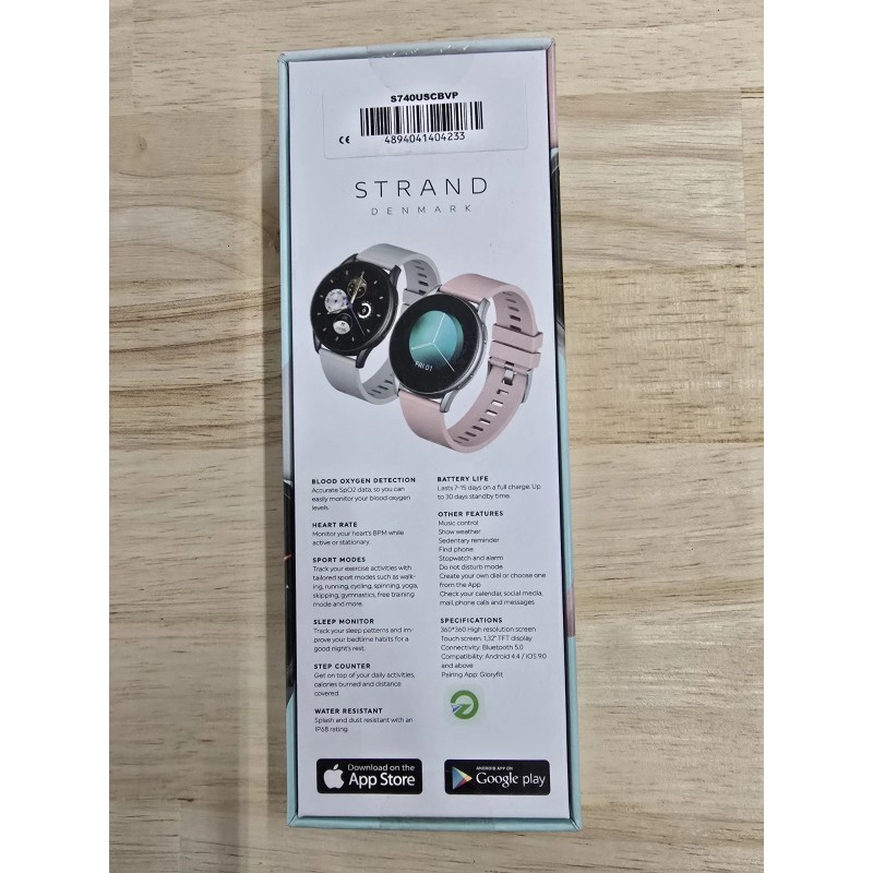 Strand Denmark Smart Watch - Pink Silcone Strap - Heart