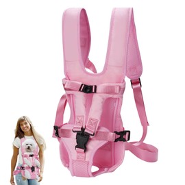 Pet Carrier Backpack, Adjustable Pet Front Dog Carrier Backpack, Water Resistant Dog Front Carrier, Legs Out, Pet Chest Backpack Carrier for Outdoor Traveling Hiking Camping