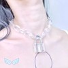 aamono Light Blue Subcal Padlock Necklace Subculture Mines Mine Accessories,