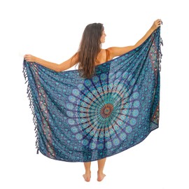 Women's Sarong, Pareo, Bikini Covering, Beach Towel, Wrap Skirt, Tapestry, Wrap Scarf, Neckerchief, High-Quality Rayon, Soft and Light