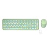 Keyboard Mouse Combo 2.4G Retro Multi Color Mute Cover Wireless
