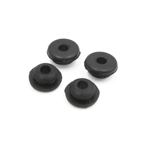 sourcingmap 4pcs 6mm Hole Diameter Black Rubber Shock Absorber Bushings