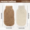 Set of 2 Natural Fibres Body Care Exfoliating Gloves