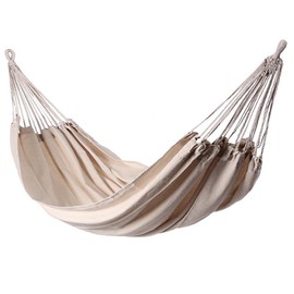 White Hammock Swing Bed, Premium Single Thickened Fabric Soft Canvas, Portable Travel Large Hanging Hammock for Camping and Outdoor (Small, White)