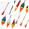 VICASKY 10pcs Fishing Floats Set High Buoyancy Foamed Buoy Bobbers