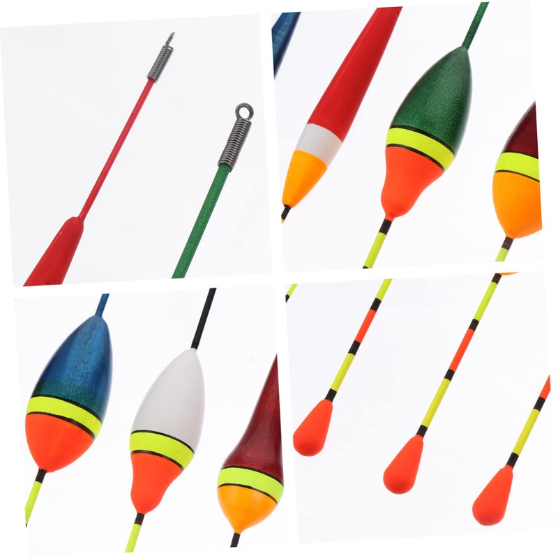 VICASKY 10pcs Fishing Floats Set High Buoyancy Foamed Buoy Bobbers