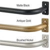 2 Pack Curtain Rods 84-120 Inches, Antique Gold Curtain Rods