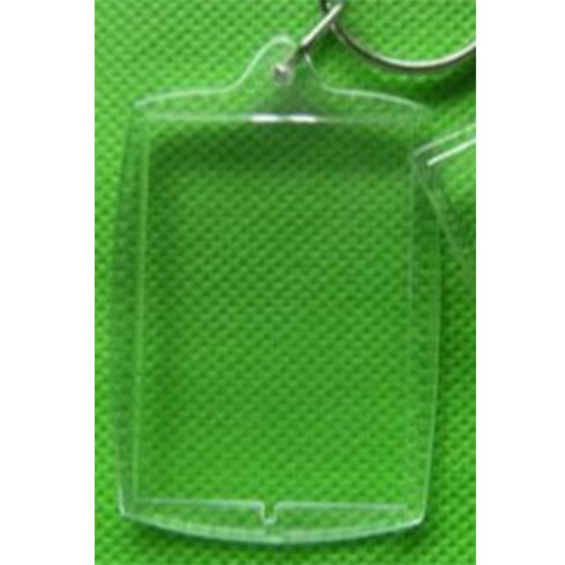 100Pcs Clear Acrylic Photo Frame Keychain, 5.5x4cm Clear Rectangle Blank