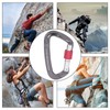 7075 Aviation Aluminum Master Lock Carabiner D Ring Safety Buckle
