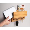 Heimatspäne Oak Key Rack with Letter Tray