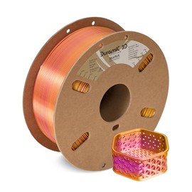 DURAMIC 3D PLA Filament 1.75mm 1kg Spool, Jam-Free High Stifness 3D Printing Filament with Cardboard Spool, No-Tangling No-Clogging Dimensional Accuracy 99% +/- 0.03 mm Silk Gold Magenta 1 Pack